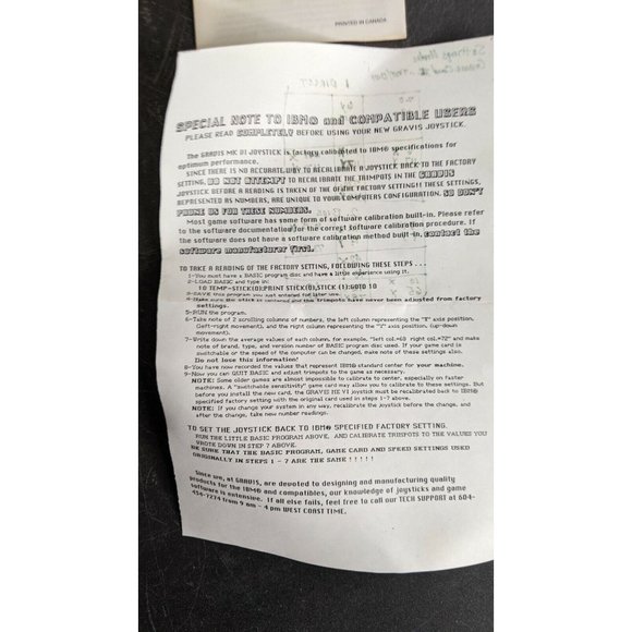 Vintage 1980 Advanced Gravis Analog Joystick Controller IBM PC Flightstick 15pin - Picture 9 of 12